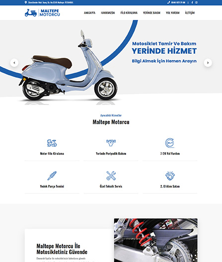 motorcu web sitesi tasarımı